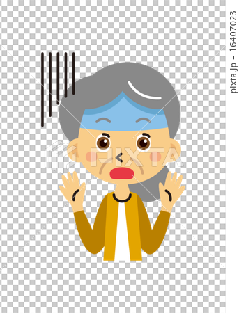 驚くおばあさん 16407023