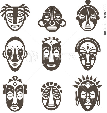 African masks set 16407111
