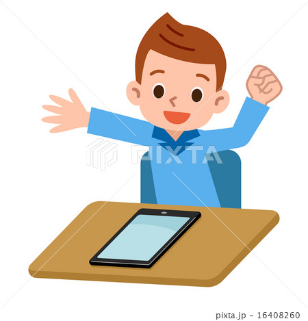 タブレットPCと男の子 16408260