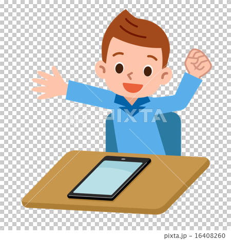 タブレットPCと男の子 16408260