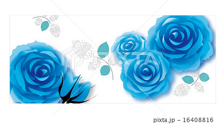 青いバラのイラスト素材 16408816 Pixta
