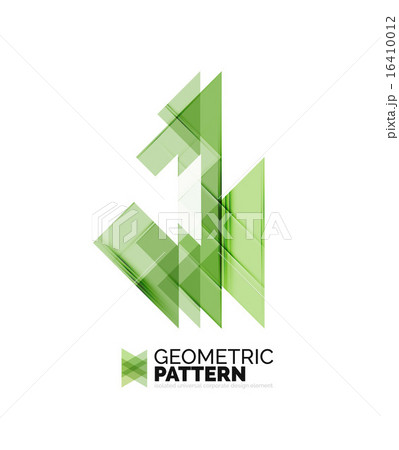 Geometric triangle mosaic pattern element isolated on white 16410012