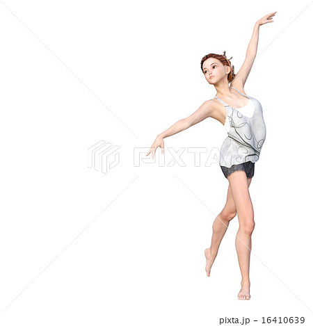 若い女性ダンサー Perming 3dcgイラスト素材のイラスト素材