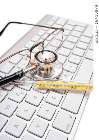 Stethoscope, glasses, medical thermometer Stethoscope, glasses, medical thermometer 16410874