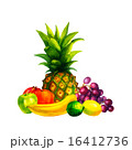 Hand drawn watercolor fresh organic fruits  16412736