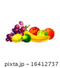 Hand drawn watercolor fresh organic fruits  16412737