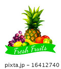 Hand drawn watercolor fresh organic fruits  16412740
