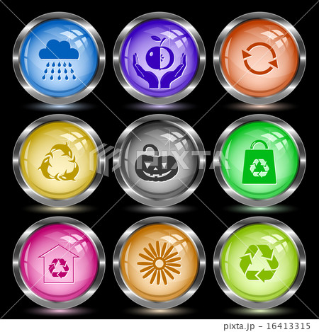 apple in hands, killer whale as recycling symbol, 16413315