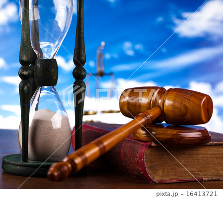 Mallet of judge, legal code and scales Mallet of judge, legal code and scales 16413721