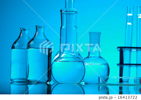 Glass in laboratory, bright modern chemical  16413722