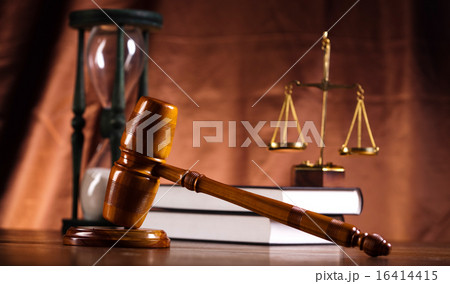 Judges gavel and Scales, ambient light vivid theme Judges gavel and Scales, ambient light vivid theme 16414415