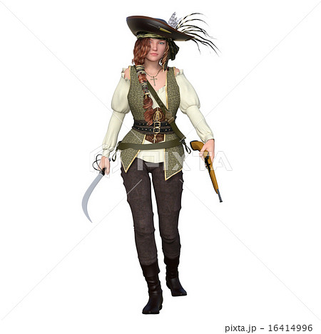 女性海賊のイラスト素材