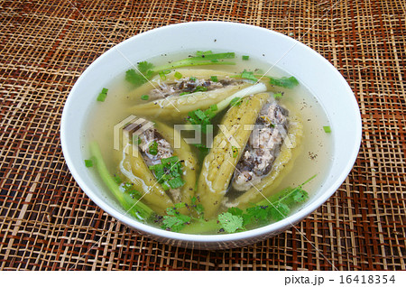 Vietnamese food, bitter melon, ground meat Vietnamese food, bitter melon, ground meat 16418354