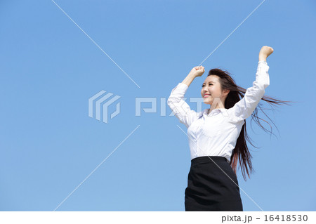 carefree business woman 16418530