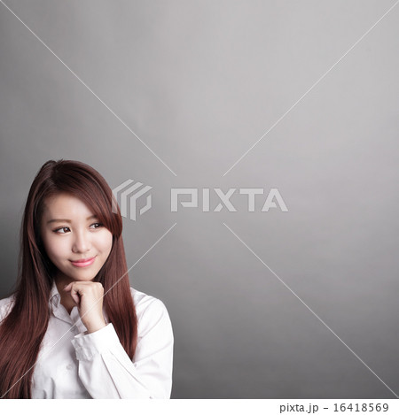 Thinking business woman Thinking business woman 16418569