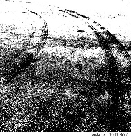 Background with traces of tires. Vector 16419657