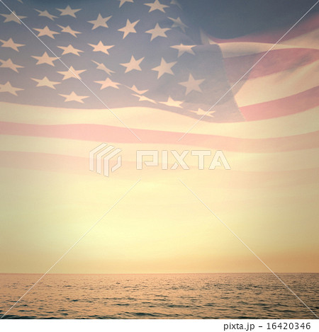 Composite image of digitally generated american flag rippling Composite image of digitally generated american flag rippling 16420346