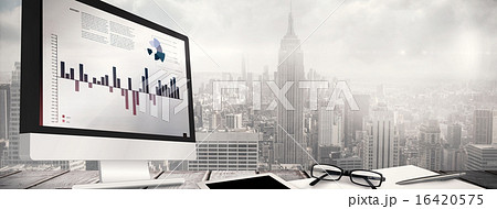 Composite image of business interface with graphs and data Composite image of business interface with graphs and data 16420575