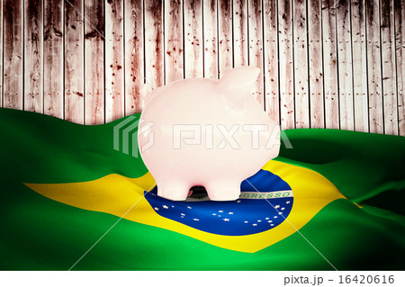 Composite image of piggy bank 16420616