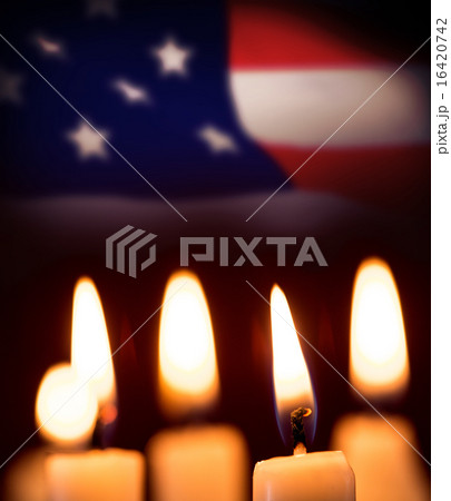 Composite image of candles in the dark Composite image of candles in the dark 16420742
