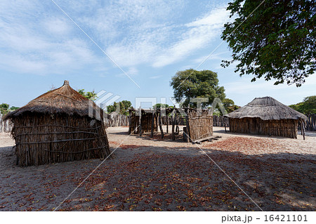 traditional african village with houses 16421101