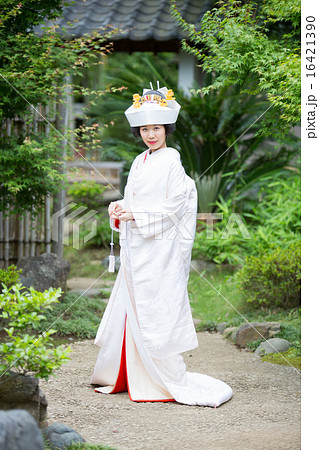 Bride's kimono by pure white dress 16421390