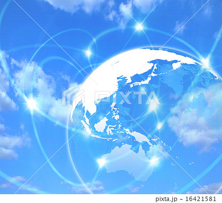 地球を取り巻くインターネット回線 16421581
