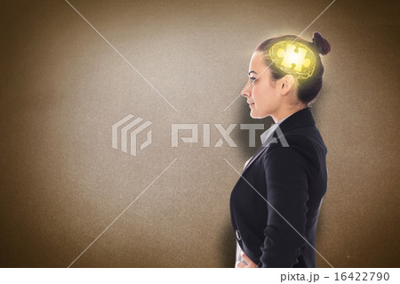 Composite image of serious businesswoman Composite image of serious businesswoman 16422790