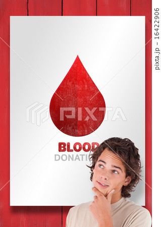 Composite image of close up of a thoughtful man 16422906