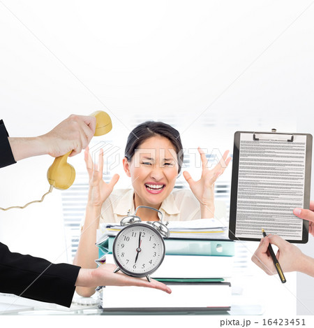 Composite image of hand holding phone 16423451