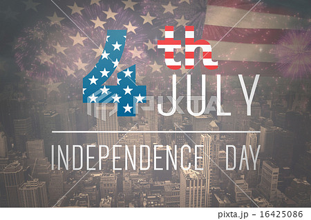 Composite image of independence day graphic Composite image of independence day graphic 16425086