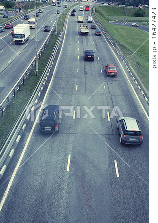 blurred motion background top view of road 16427423