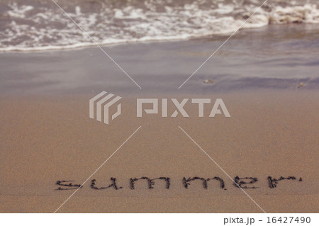 beach sand summer inscription on the sand beach sand summer inscription on the sand 16427490