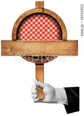Cuisine - Wooden Sign with Hand of Chef Cuisine - Wooden Sign with Hand of Chef 16432622