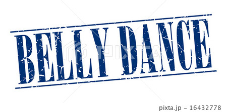 belly dance blue grunge vintage stamp 16432778
