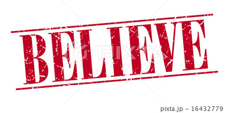 believe red grunge vintage stamp 16432779