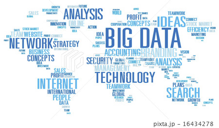 Big Data Storage Information World Map Conceptのイラスト素材