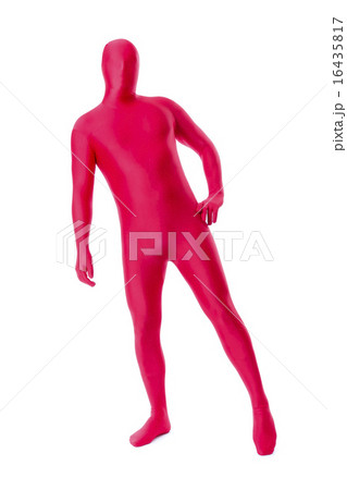 man in a red body suit 16435817