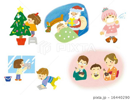 イラスト素材セット 冬 イラスト素材セット 冬 16440290