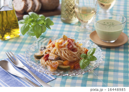 夏野菜の冷製ラタトゥイユパスタ 16448985