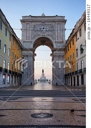 Rua Augusta Arch at Dawn in Lisbon 16449317