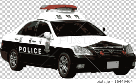 パトカー（白バック） 16449464