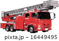 消防はしご車（白バック） 16449495