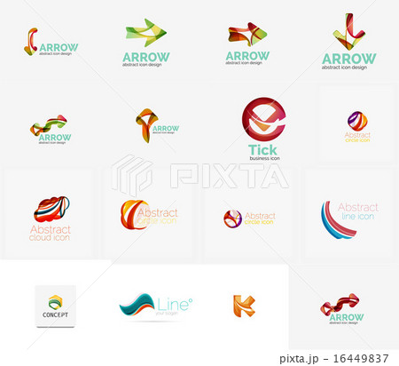 Set of universal company logo ideas, business icon collection 16449837