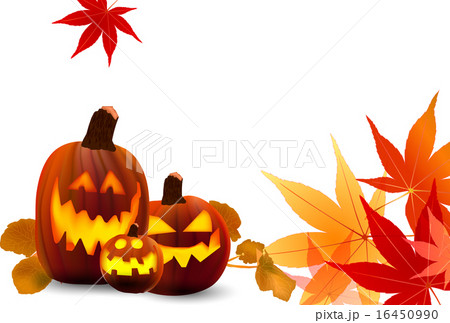 ハロウィン　かぼちゃ　もみじ  16450990