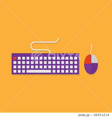 Flat icons of input devices. Keyboard and mouse Flat icons of input devices. Keyboard and mouse 16451214