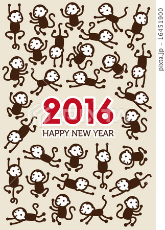 申年　年賀状イラスト 16451900