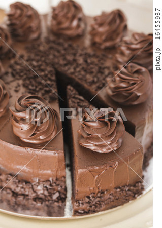 Closeup Chocolate Cake Closeup Chocolate Cake 16455937