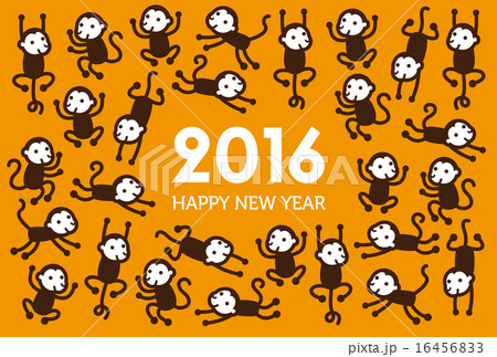 申年　年賀状イラスト 16456833