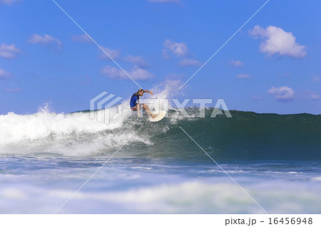 Surfer on Amazing Blue Wave Surfer on Amazing Blue Wave 16456948